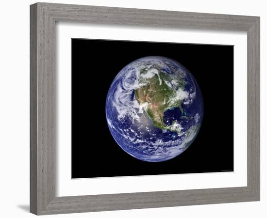 Full Earth Showing North America-Stocktrek Images-Framed Photographic Print