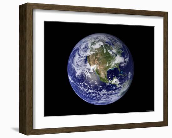 Full Earth Showing North America-Stocktrek Images-Framed Photographic Print