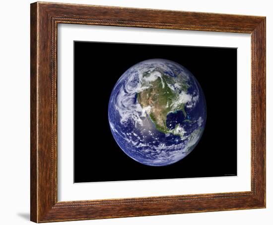 Full Earth Showing North America-Stocktrek Images-Framed Photographic Print