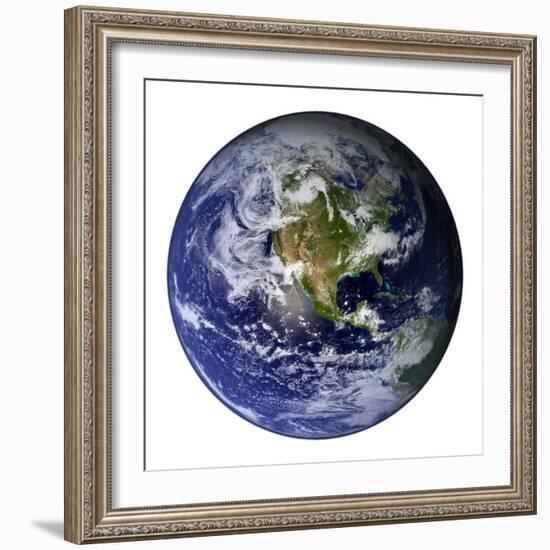 Full Earth Showing North America-Stocktrek Images-Framed Photographic Print