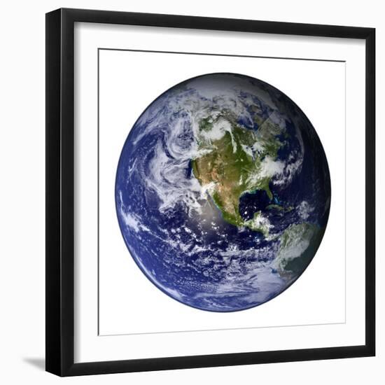 Full Earth Showing North America-Stocktrek Images-Framed Photographic Print