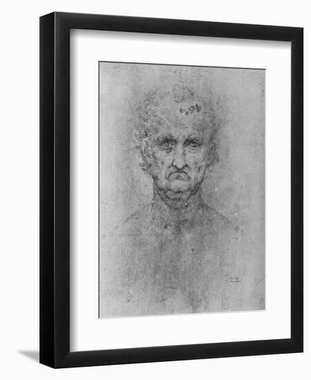 'Full Face of an Old Man', c1480 (1945)-Leonardo Da Vinci-Framed Giclee Print