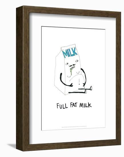 Full Fat Milk - Tom Cronin Doodles Cartoon Print-Tom Cronin-Framed Giclee Print