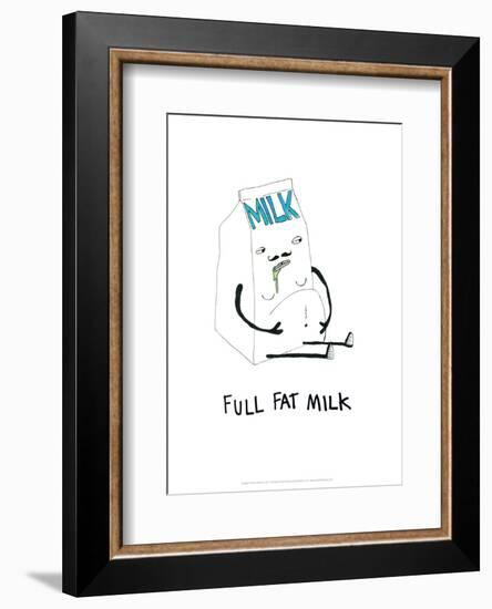 Full Fat Milk - Tom Cronin Doodles Cartoon Print-Tom Cronin-Framed Giclee Print