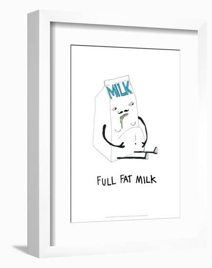 Full Fat Milk - Tom Cronin Doodles Cartoon Print-Tom Cronin-Framed Giclee Print