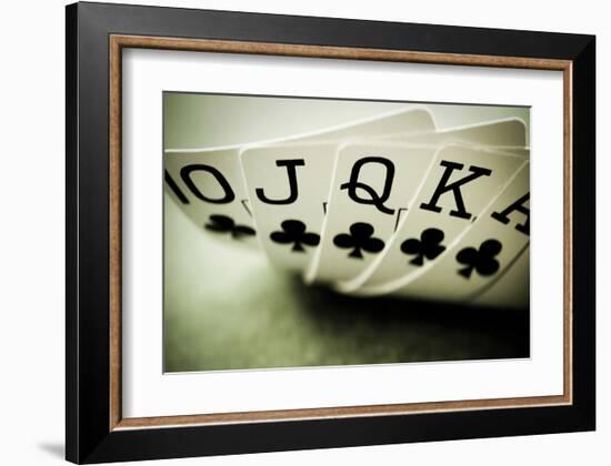 Full House of Poker-null-Framed Art Print