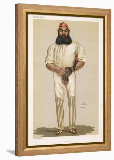 Full Length Illustration of W G Grace-Spy (Leslie M. Ward)-Framed Premier Image Canvas