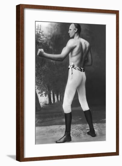 Full Length Muscular Bob Fitzsimmons-null-Framed Photographic Print