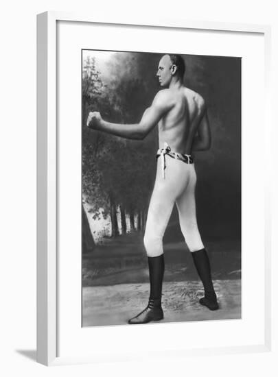 Full Length Muscular Bob Fitzsimmons-null-Framed Photographic Print