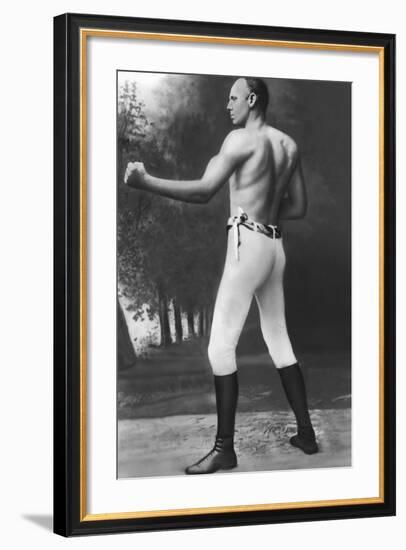 Full Length Muscular Bob Fitzsimmons-null-Framed Photographic Print