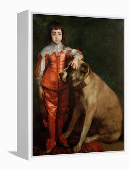 Full Length Portrait of Charles II as a Boy with a Mastiff-Sir Anthony Van Dyck-Framed Premier Image Canvas