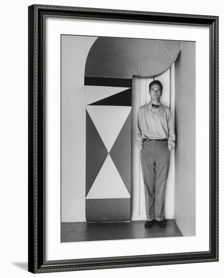 Full Length Portrait of Designer Charles Eames at Home-Peter Stackpole-Framed Premium Photographic Print