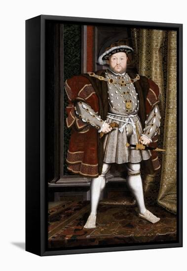 Full-Length Portrait of King Henry VIII-Hans Holbein the Younger-Framed Premier Image Canvas