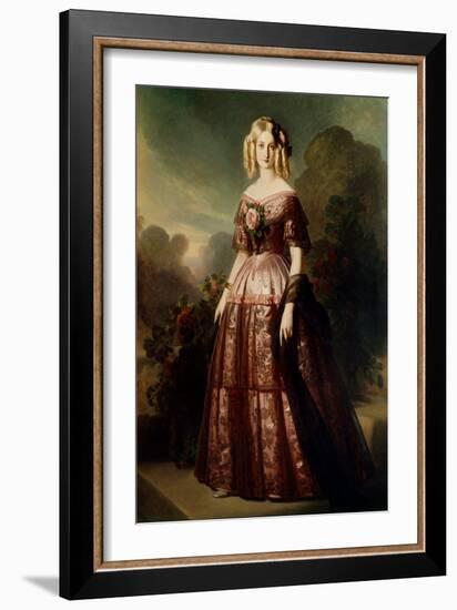 Full Length Portrait of Marie Caroline Auguste De Bourbon Salerne (1822-1869), 19Th Century (Oil On-Franz Xaver Winterhalter-Framed Giclee Print