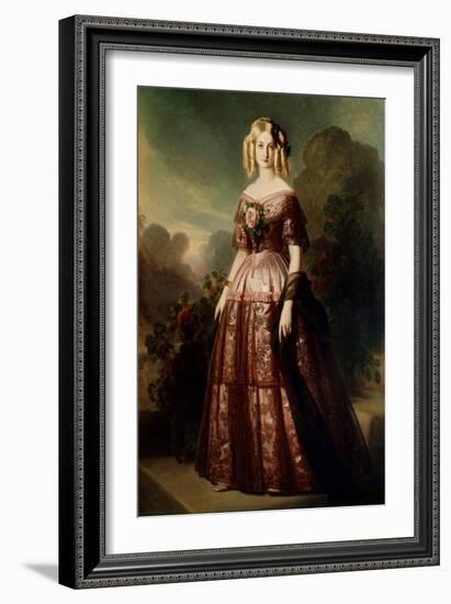 Full Length Portrait of Marie Caroline Auguste De Bourbon Salerne (1822-1869), 19Th Century (Oil On-Franz Xaver Winterhalter-Framed Giclee Print