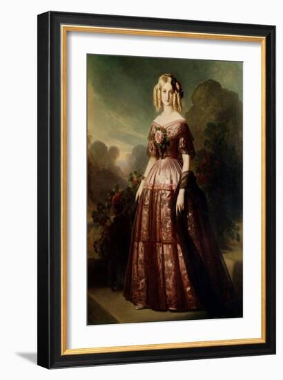 Full Length Portrait of Marie Caroline Auguste De Bourbon Salerne (1822-1869), 19Th Century (Oil On-Franz Xaver Winterhalter-Framed Giclee Print