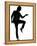 Full Length Silhouette Of A Young Man Dancer Dancing Funky Hip Hop R And B-OSTILL-Framed Stretched Canvas