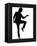 Full Length Silhouette Of A Young Man Dancer Dancing Funky Hip Hop R And B-OSTILL-Framed Stretched Canvas