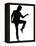 Full Length Silhouette Of A Young Man Dancer Dancing Funky Hip Hop R And B-OSTILL-Framed Stretched Canvas