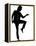 Full Length Silhouette Of A Young Man Dancer Dancing Funky Hip Hop R And B-OSTILL-Framed Stretched Canvas