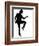 Full Length Silhouette Of A Young Man Dancer Dancing Funky Hip Hop R And B-OSTILL-Framed Art Print