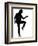 Full Length Silhouette Of A Young Man Dancer Dancing Funky Hip Hop R And B-OSTILL-Framed Art Print