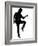 Full Length Silhouette Of A Young Man Dancer Dancing Funky Hip Hop R And B-OSTILL-Framed Art Print