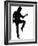 Full Length Silhouette Of A Young Man Dancer Dancing Funky Hip Hop R And B-OSTILL-Framed Art Print