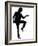 Full Length Silhouette Of A Young Man Dancer Dancing Funky Hip Hop R And B-OSTILL-Framed Art Print