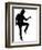 Full Length Silhouette Of A Young Man Dancer Dancing Funky Hip Hop R And B-OSTILL-Framed Premium Giclee Print