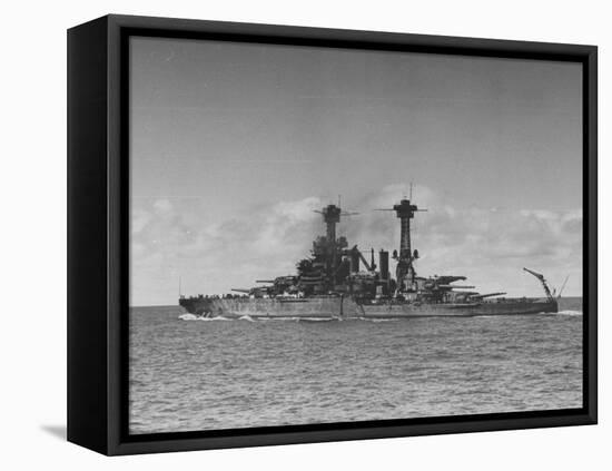 Full Length View of Battleship "Tennessee"-Peter Stackpole-Framed Premier Image Canvas
