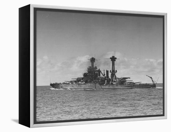 Full Length View of Battleship "Tennessee"-Peter Stackpole-Framed Premier Image Canvas