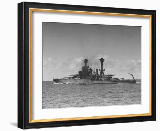 Full Length View of Battleship "Tennessee"-Peter Stackpole-Framed Photographic Print