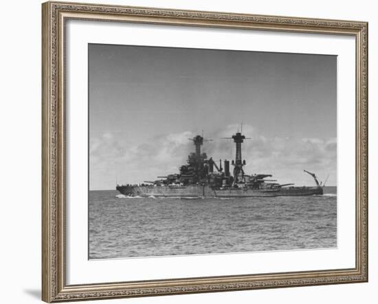 Full Length View of Battleship "Tennessee"-Peter Stackpole-Framed Photographic Print