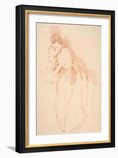 Full Length Woman with Obscured Hands-John White Alexander-Framed Giclee Print