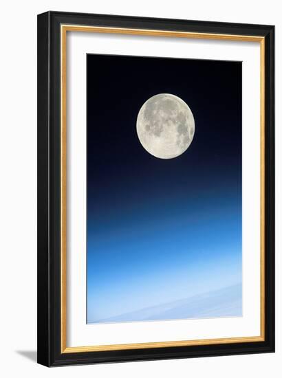 Full Moon Above Earth, From the ISS-null-Framed Photographic Print