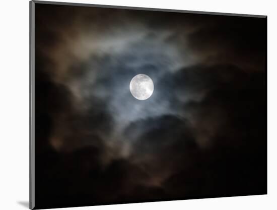 Full Moon and Passing Clouds at Night-Adam Jones-Mounted Photographic Print