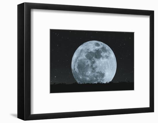 Full Moon At Night With Stars With Silhouette Glass Lawn Full Moon Background Photographic Print Paraksa Art Com