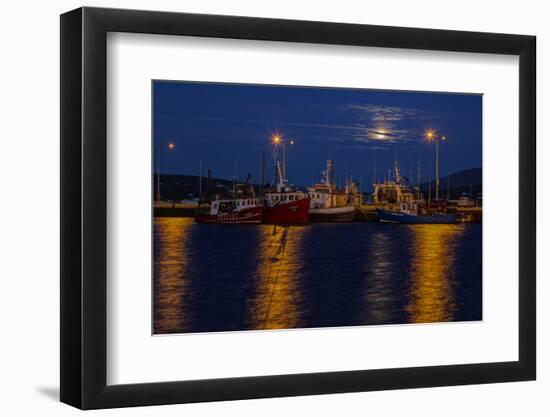Full Moon, Dingle Harbour, County Kerry, Munster, Republic of Ireland, Europe-Carsten Krieger-Framed Photographic Print