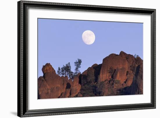 Full Moon, High Peaks, Pinnacles National Monument, California, USA-Gerry Reynolds-Framed Photographic Print