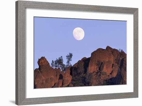 Full Moon, High Peaks, Pinnacles National Monument, California, USA-Gerry Reynolds-Framed Photographic Print