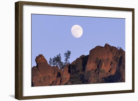 Full Moon, High Peaks, Pinnacles National Monument, California, USA-Gerry Reynolds-Framed Photographic Print