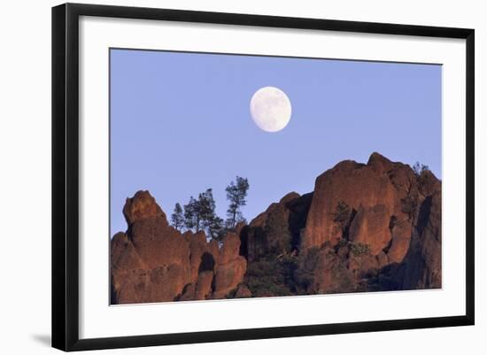 Full Moon, High Peaks, Pinnacles National Monument, California, USA-Gerry Reynolds-Framed Photographic Print