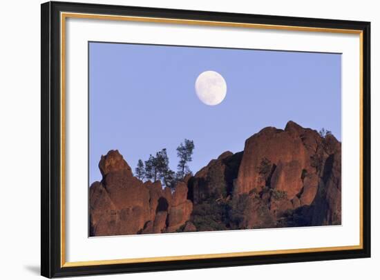 Full Moon, High Peaks, Pinnacles National Monument, California, USA-Gerry Reynolds-Framed Photographic Print