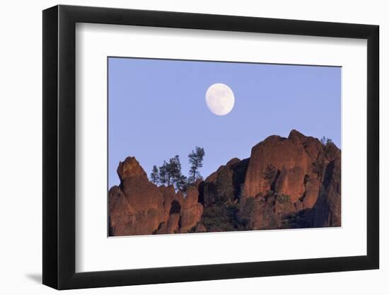 Full Moon, High Peaks, Pinnacles National Monument, California, USA-Gerry Reynolds-Framed Photographic Print