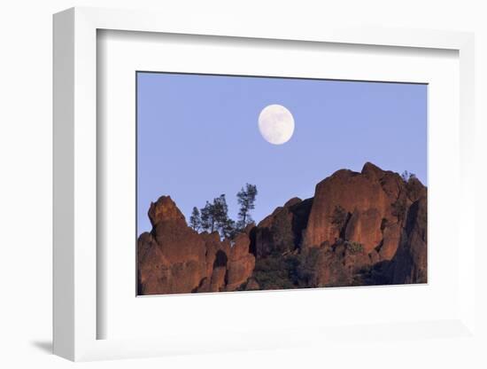 Full Moon, High Peaks, Pinnacles National Monument, California, USA-Gerry Reynolds-Framed Photographic Print