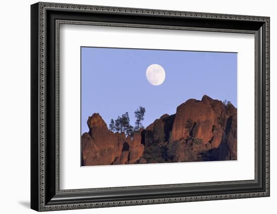 Full Moon, High Peaks, Pinnacles National Monument, California, USA-Gerry Reynolds-Framed Photographic Print