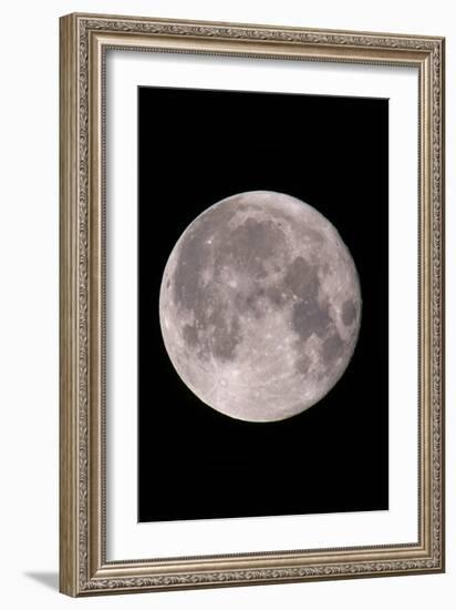 Full Moon In the Night Sky-David Nunuk-Framed Photographic Print