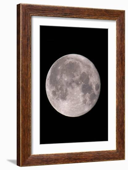 Full Moon In the Night Sky-David Nunuk-Framed Photographic Print