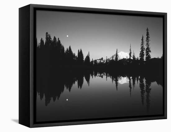 Full Moon in Upper Tipsoo Lake, Mount Rainier National Park, Washington, USA-Adam Jones-Framed Premier Image Canvas